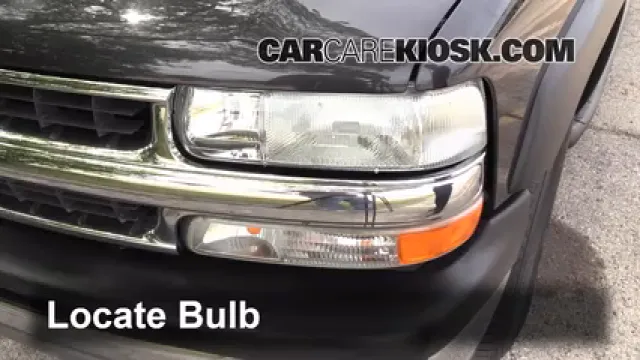 2003 Chevrolet Tahoe LS 5.3L V8 Éclairage Feux de route (remplacer l'ampoule)